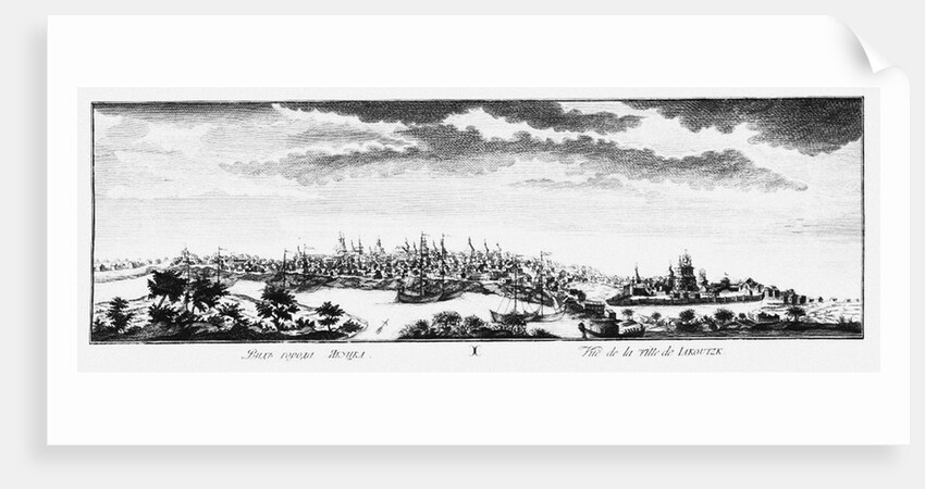 View of Yakutsk, ca 1735 by Johann Wilhelm Lürsenius
