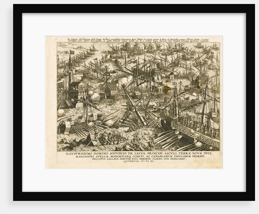 The Battle of Lepanto on 7 October 1571, ca 1578 by Johannes Stradanus