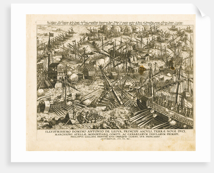 The Battle of Lepanto on 7 October 1571, ca 1578 by Johannes Stradanus