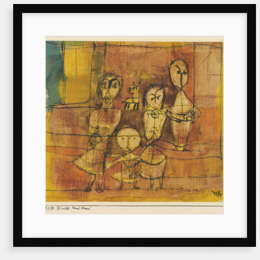 Children and dog, 1920 by Paul Klee