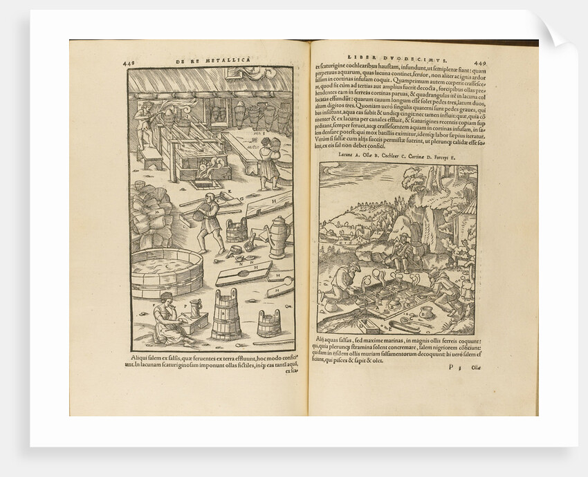 Illustration from De re metallica libri XII by Georgius Agricola, 1556 by Anonymous