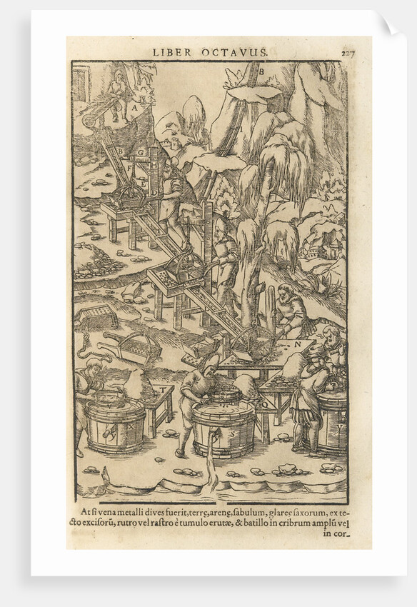 Illustration from De re metallica libri XII by Georgius Agricola, 1556 by Anonymous
