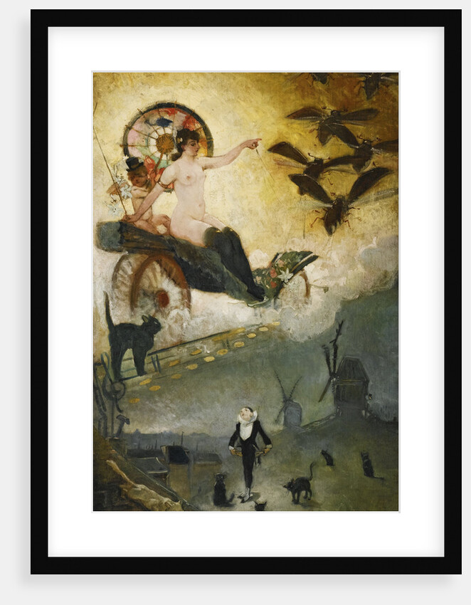 Farewell to the Nineteenth Century. Design for the decoration of the Cabaret venue Le Chat Noir in M by Adolphe Willette