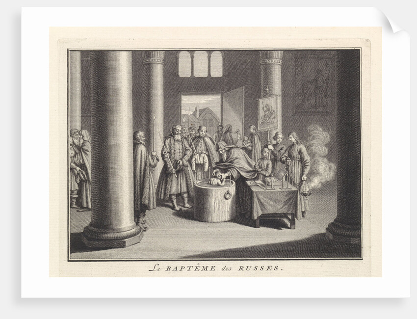 Infant Baptism in Russia, 1732 by Bernard Picart
