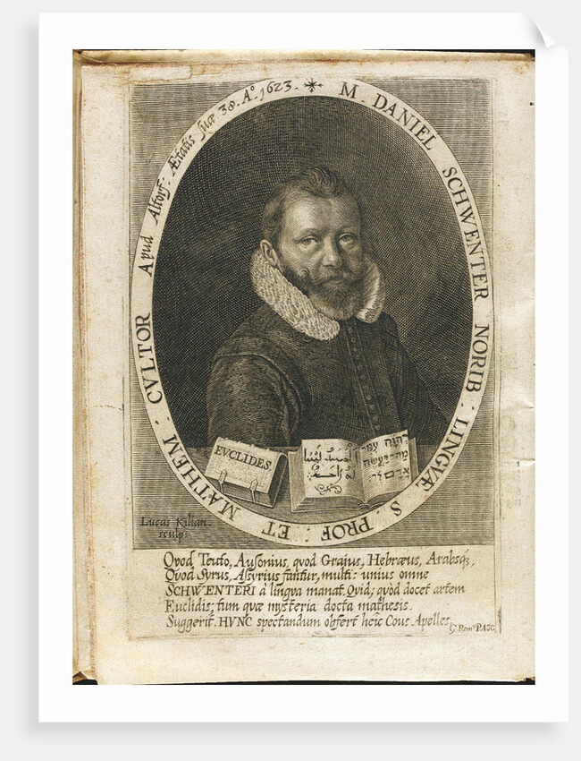 Portrait of Daniel Schwenter by Lucas Kilian