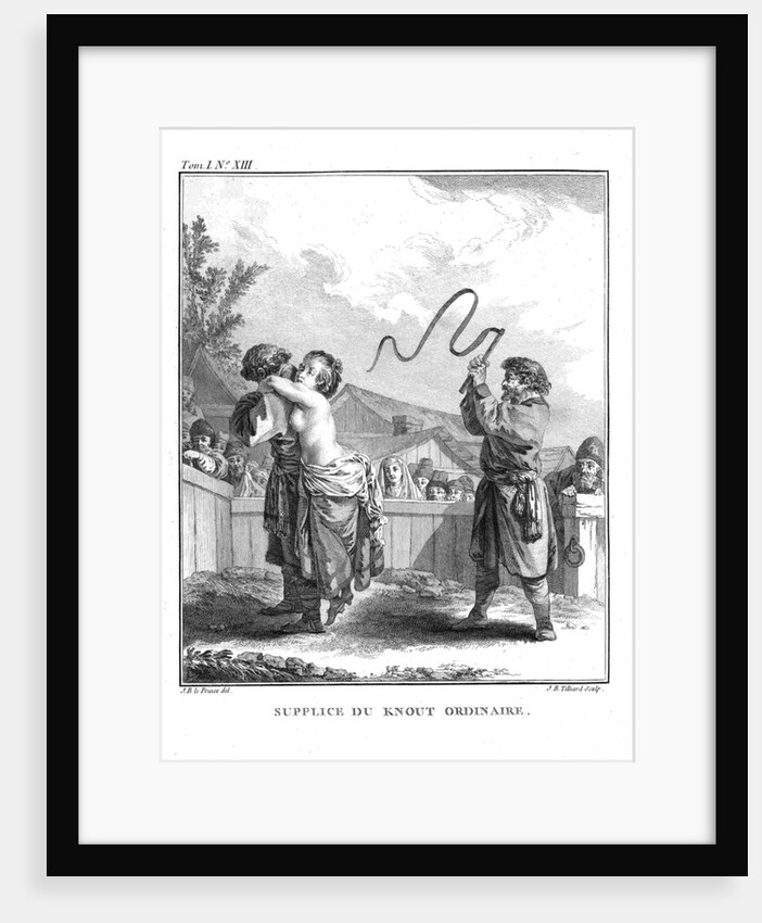 Punishment of Natalia Fyodorovna Lopukhina with an ordinary knout by Jean-Baptiste Le Prince
