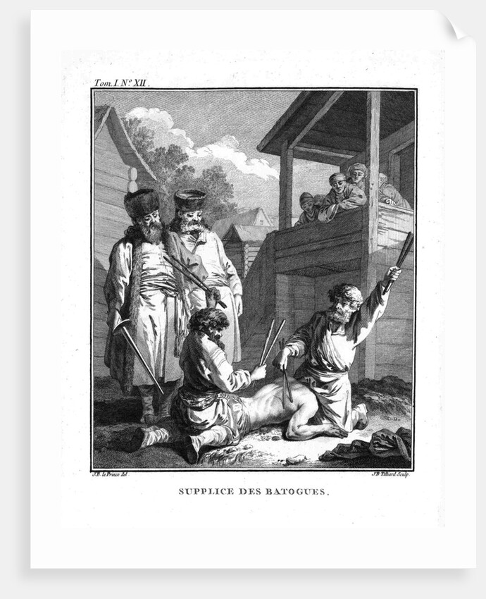Punishment with batogs by Jean-Baptiste Le Prince