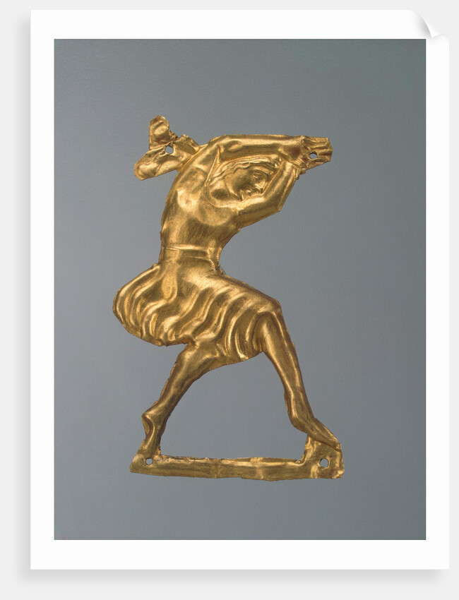 Gold plaque in the form of a dancing woman, 330-300 BC by Ancient jewelry