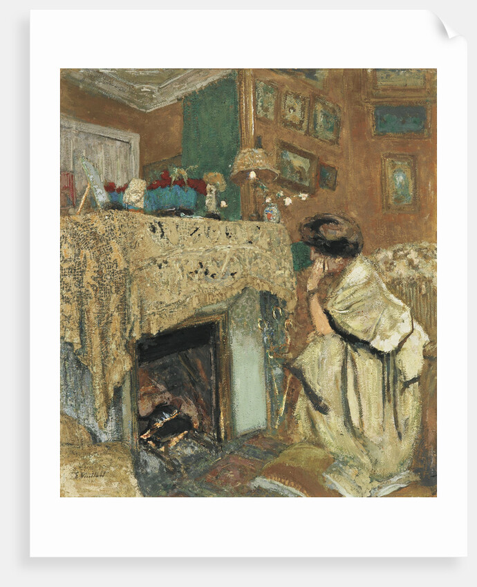 Madame Hessel by the fireplace, 1917-1918 by Édouard Vuillard