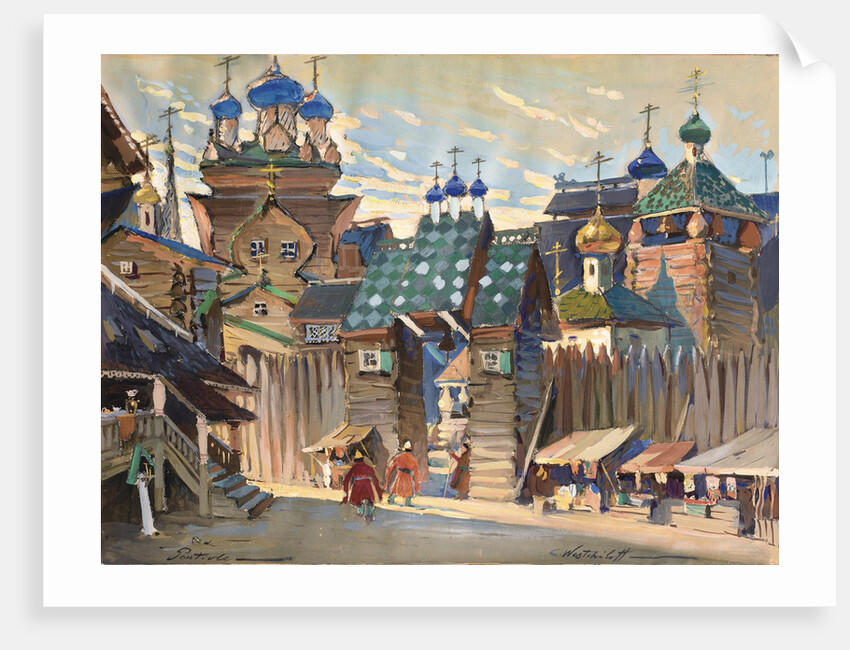 Market Place. Stage design for the opera Prince Igor by A. Borodin by Konstantin Alexandrovich Veshchilov
