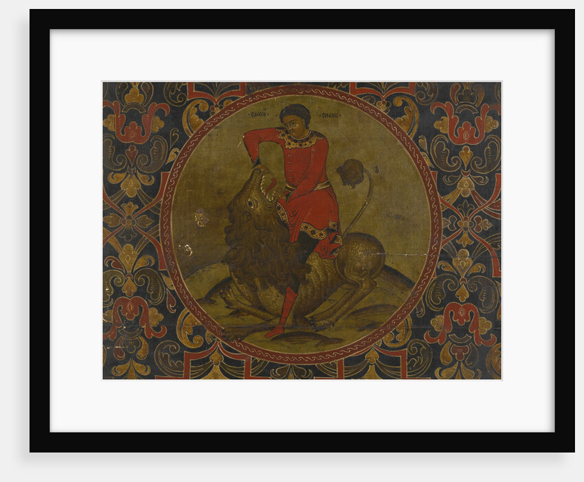 Samson Fighting the Lion, Early 18th century by Russian icon