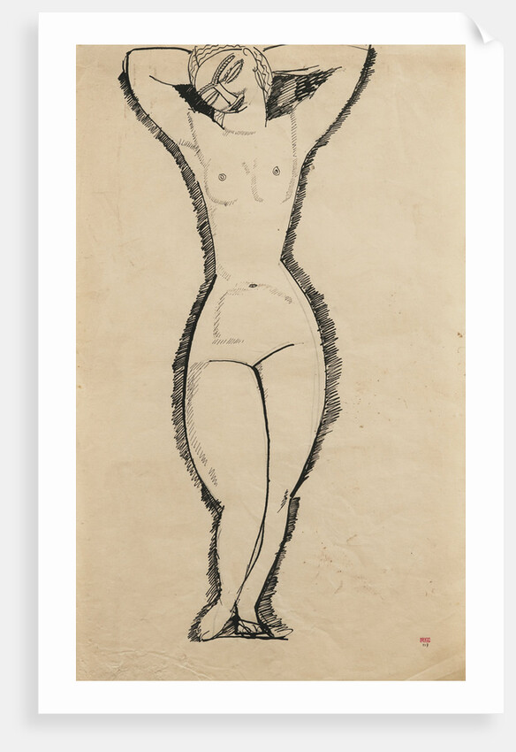 Standing Nude with Raised Arms, 1911 by Amedeo Modigliani