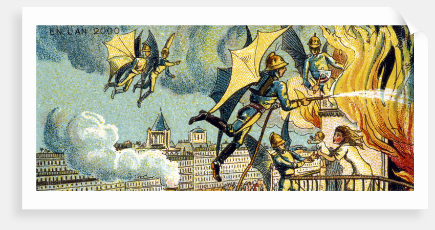 Flying Fireman by Jean-Marc Côté