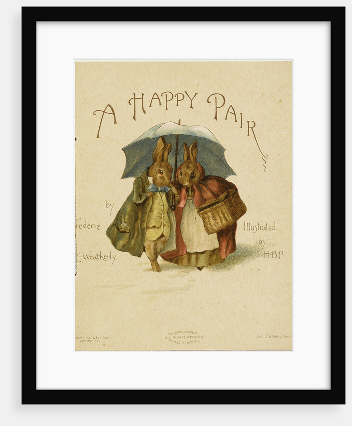 Illustration to A Happy Pair by Frederick Weatherly, 1890 by Helen Beatrix Potter