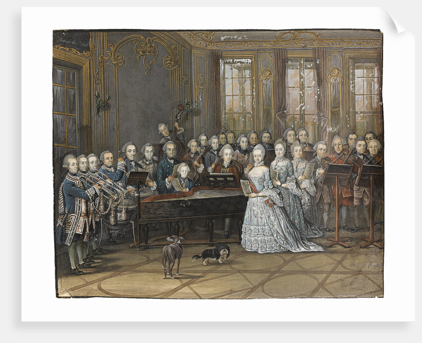 The chamber musicians in the Mecklenburg-Schwerin court chapel at Ludwigslust in 1770, 1770 by Leopold August Abel