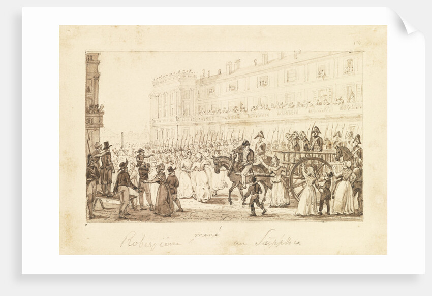 Robespierre and his accomplices being led to their execution, 1794 by Pierre-Antoine Demachy