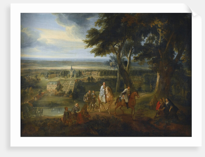 Rudolf of Habsburg handing over his horse to a priest delivering the viaticum by Jacques D'Arthois