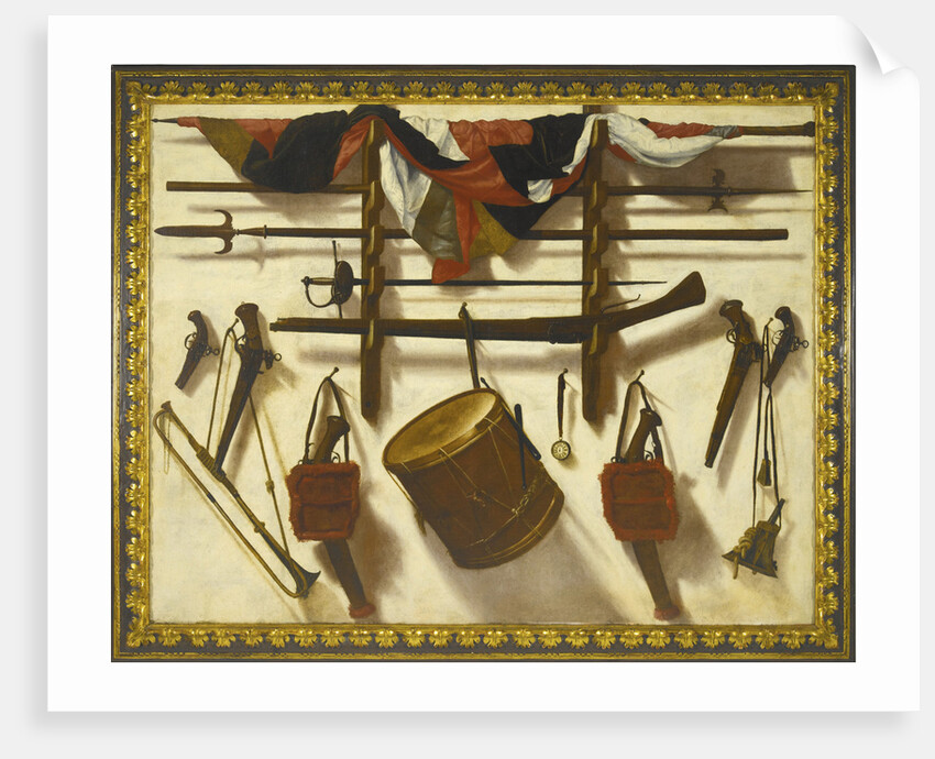 Trompe loeil with a Gun rack by Vicente Victoria