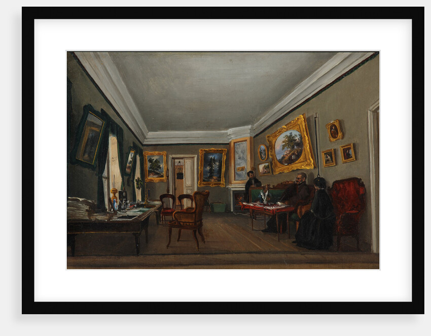 The Study of the author Alexander Sukhovo-Kobylin in Moscow, 1850s by Sofia Vasilyevna Sukhovo-Kobylina