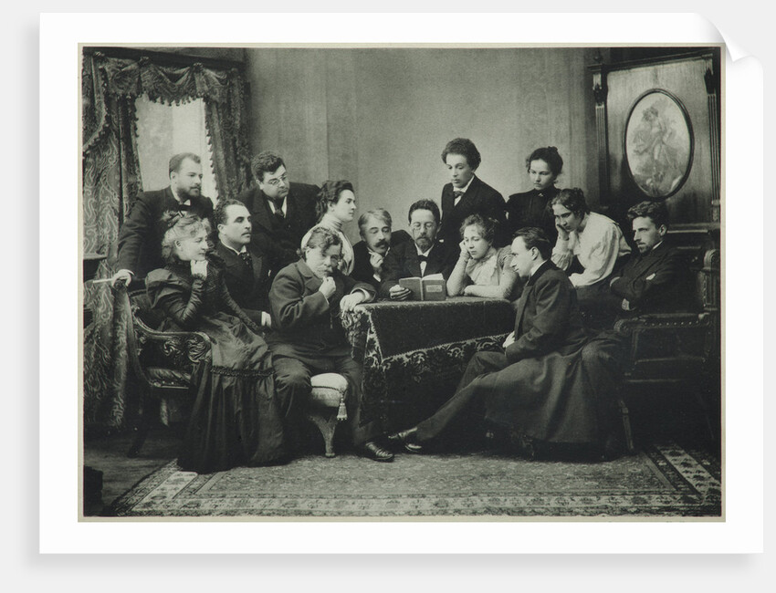Anton Chekhov reads The Seagull with the Moscow Art Theatre company, 1899 by Pyotr Petrovich Pavlov
