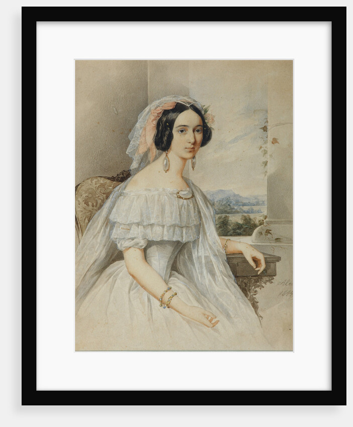 Portrait of Alexandra Smirnova-Rosset, 1844 by Nikolai Mikhailovich Alexeyev