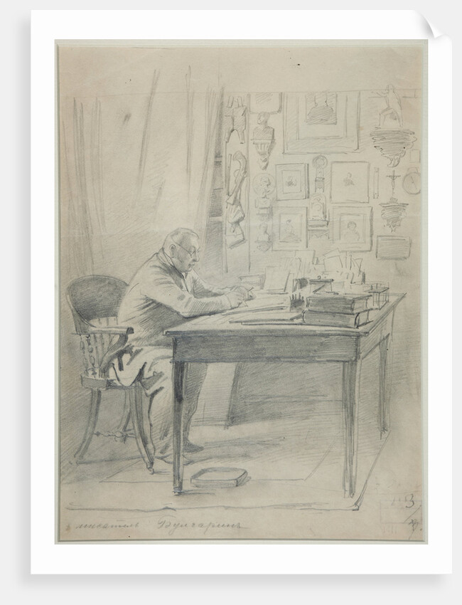 Portrait of the author Faddei Bulgarin, 1840s by Vasily Timm