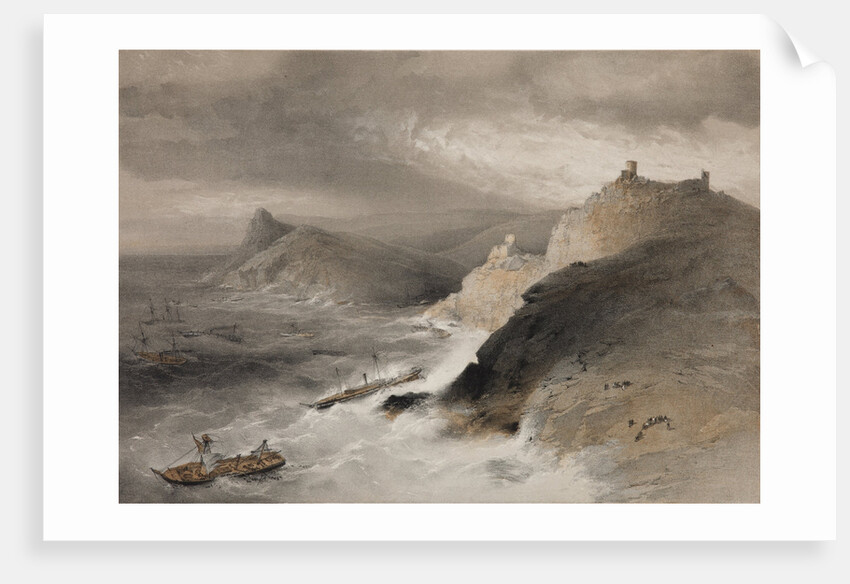Storm in the Balaklava Bay on 14th of November 1854, 1855 by William Simpson