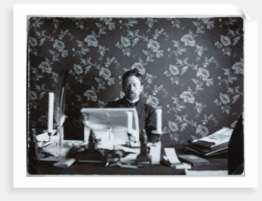 Anton Chekhov in his study in Yalta, 1895-1900 by Anonymous