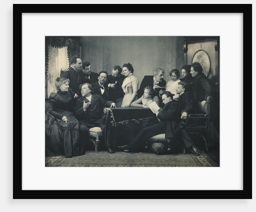 Anton Chekhov between actors of the play The Seagull, 1899 by Pyotr Petrovich Pavlov