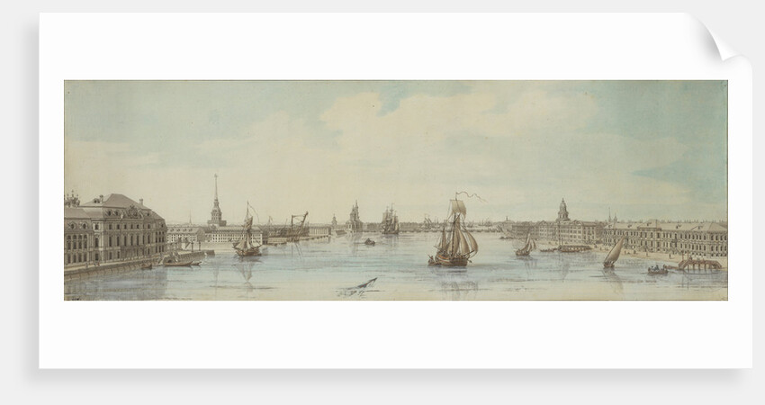 View of the banks of the river Neva between the Winter Palace and the Academy of Sciences by Louis-Nicolas de Lespinasse