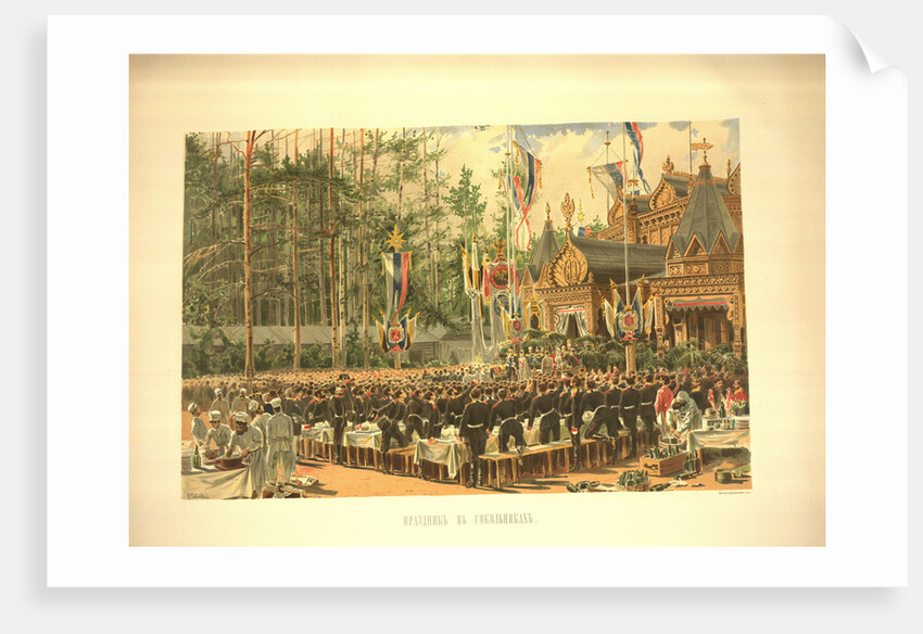 The coronation feast in Sokolniki by Konstantin Apollonovich Savitsky