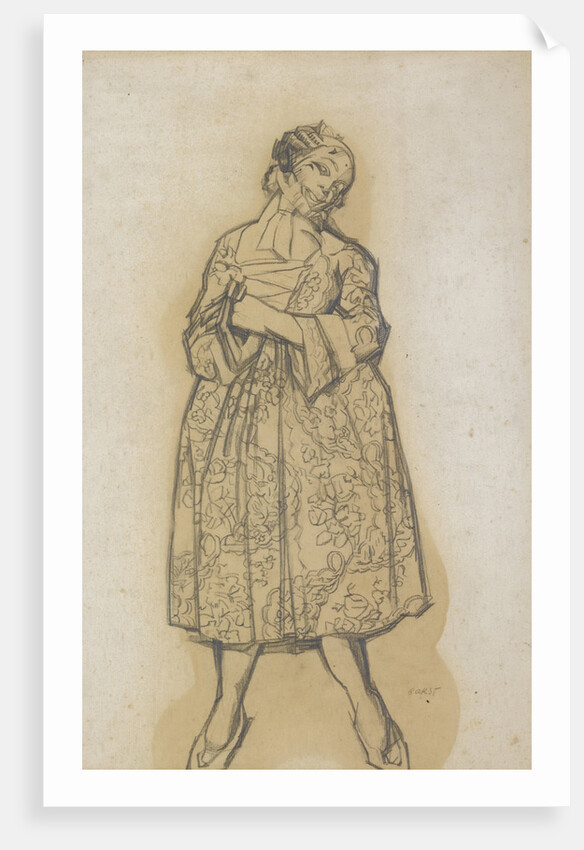 Costume design for the ballet Les femmes de bonne humeur (The Good-Humoured Ladies), 1917 by Léon Bakst