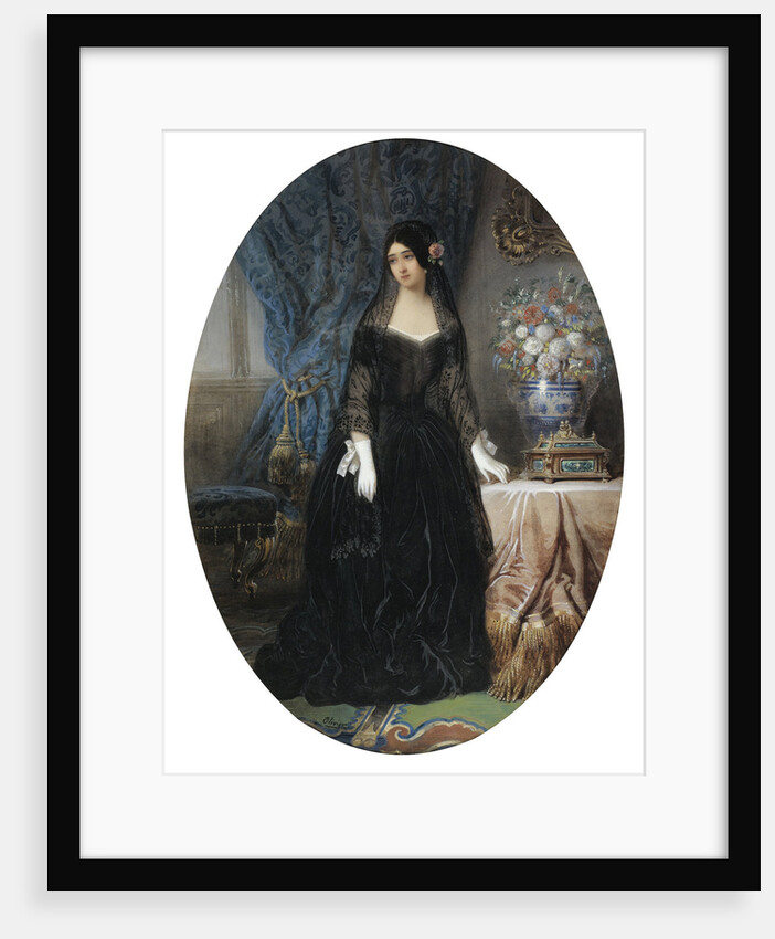 Portrait of Marie Duplessis, La Dame aux Camélias, c. 1840 by Jean-Charles Olivier