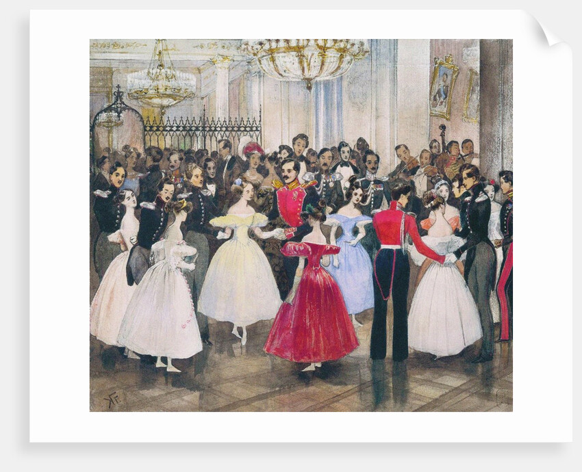 The Ball in the House of Princess Maria Baryatinskaya, 1830s by Grigori Grigorievich Gagarin