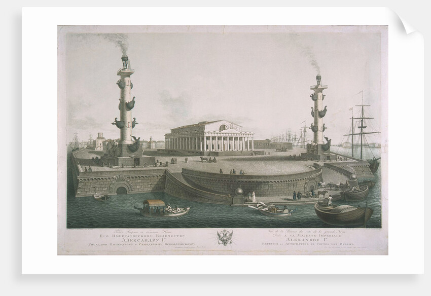 View to the Spit of Vasilyevsky Island, 1810s by Ivan Vasilievich Chessky