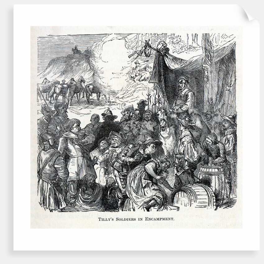 Tillys Soldiers in Encampment, 1882 by Anonymous