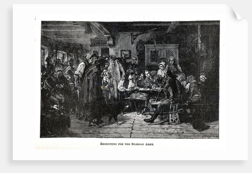 Recruiting for the Silesian Army, 1882 by Friedrich Hiddemann