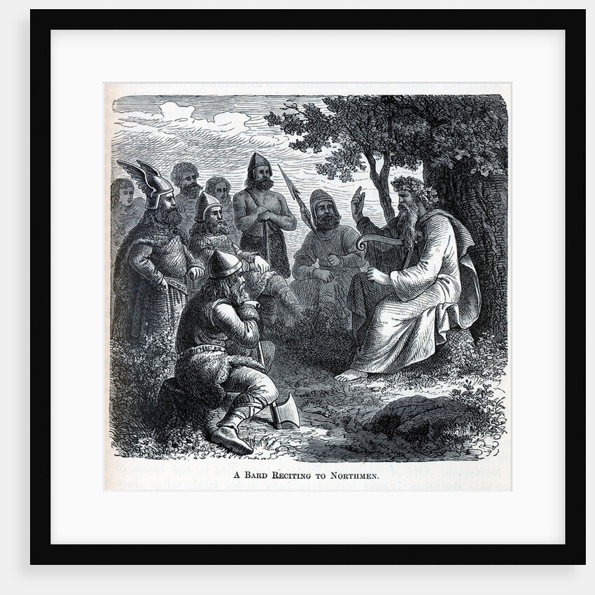 A Bard Reciting to Northmen, 1882 by Anonymous