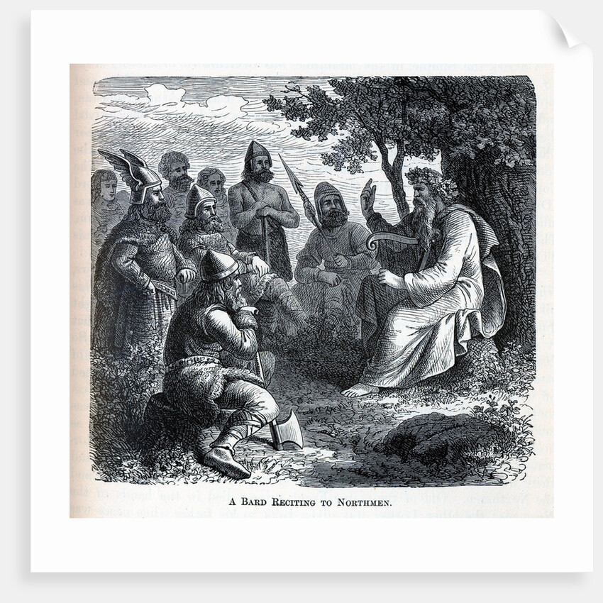 A Bard Reciting to Northmen, 1882 by Anonymous