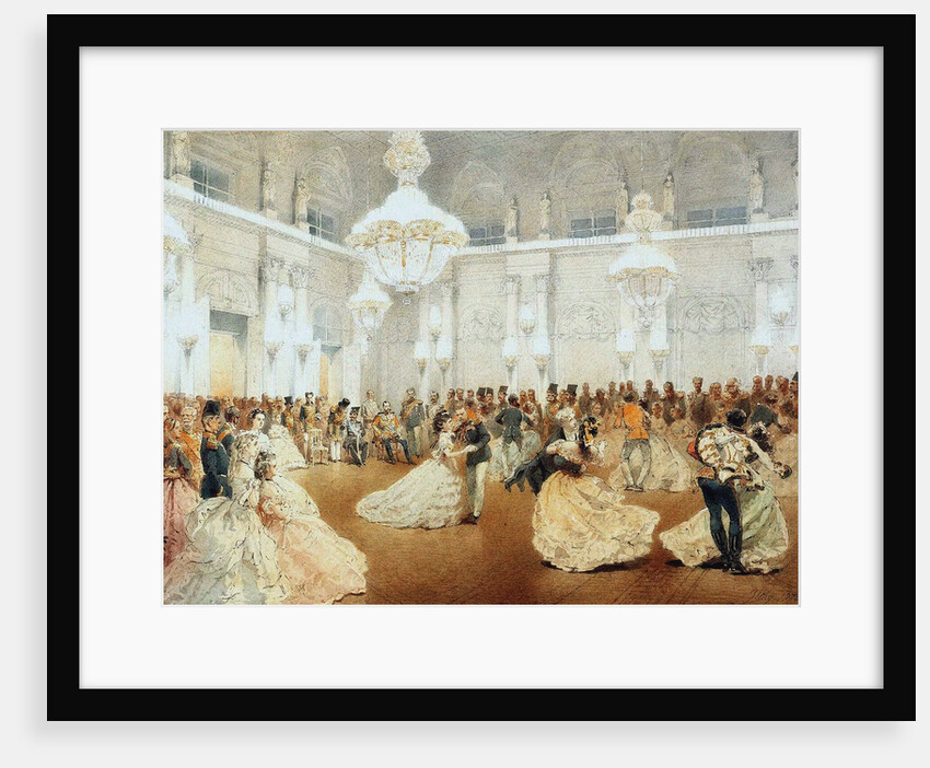 Ball in the Concert Hall of the Winter Palace during the Official Visit of Nasir al-Din Shah in May by Mihály Zichy