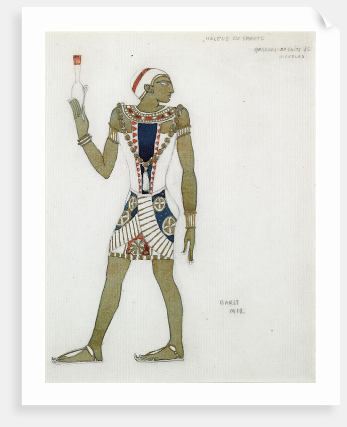 Costume design for the ballet Hélène de Sparte by E. Verhaeren and D. de Séverac, 1912 by Léon Bakst
