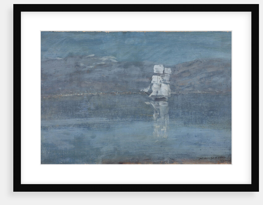 Ladscape with a Sailing Boat, End 1890s by Isaak Ilyich Levitan