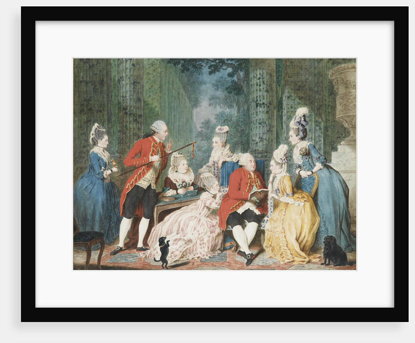 Society in the Palais Royal, ca 1775 by Louis Carmontelle