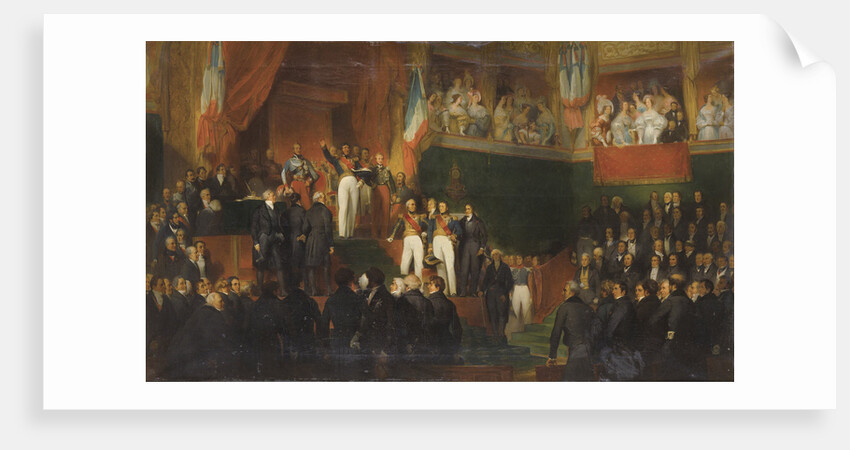Louis-Philippe I is sworn in as king before the Chamber of Deputies, 9th August 1830 by Léon Jean Basile Perrault
