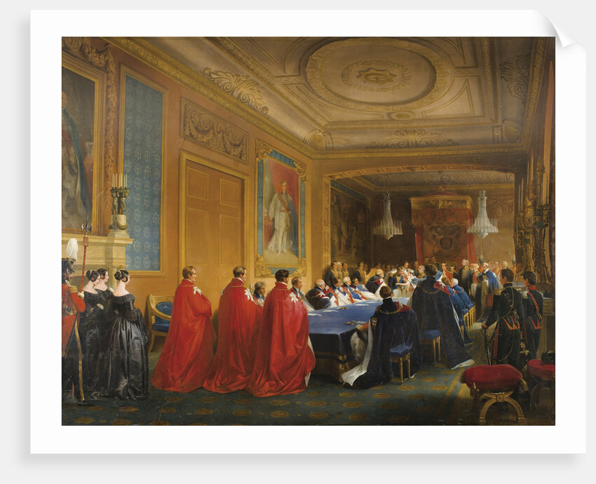 Louis-Philippe receiving the Order of the Garter from the hands of a young Queen Victoria, 1844 by Nicolas-Louis-François Gosse