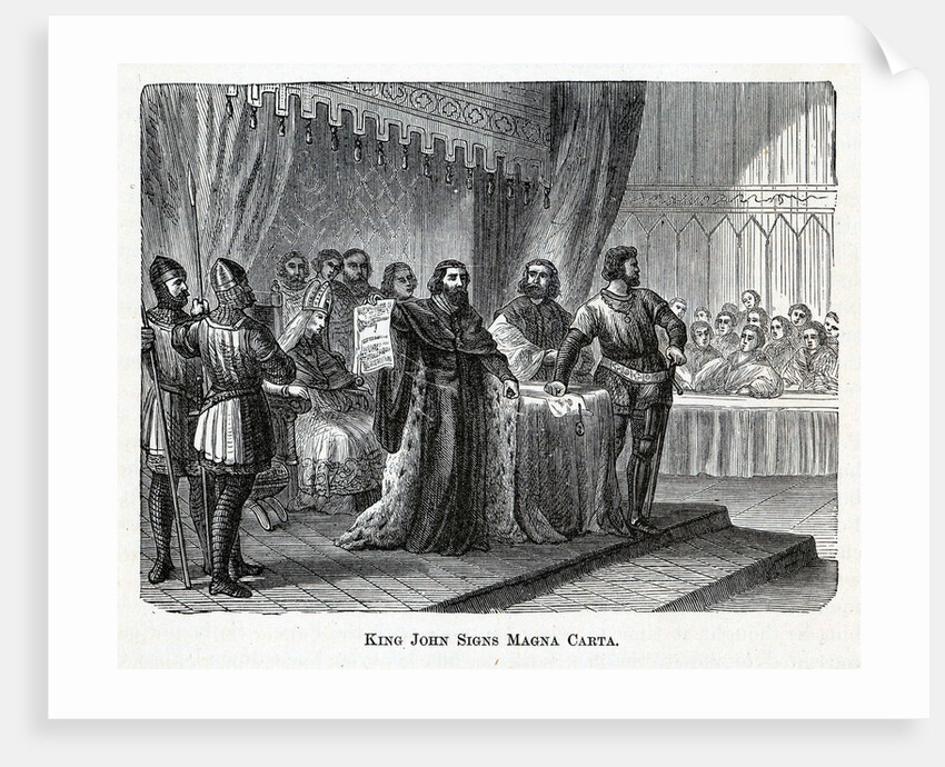 King John Signs Magna Carta, 1882 by Anonymous