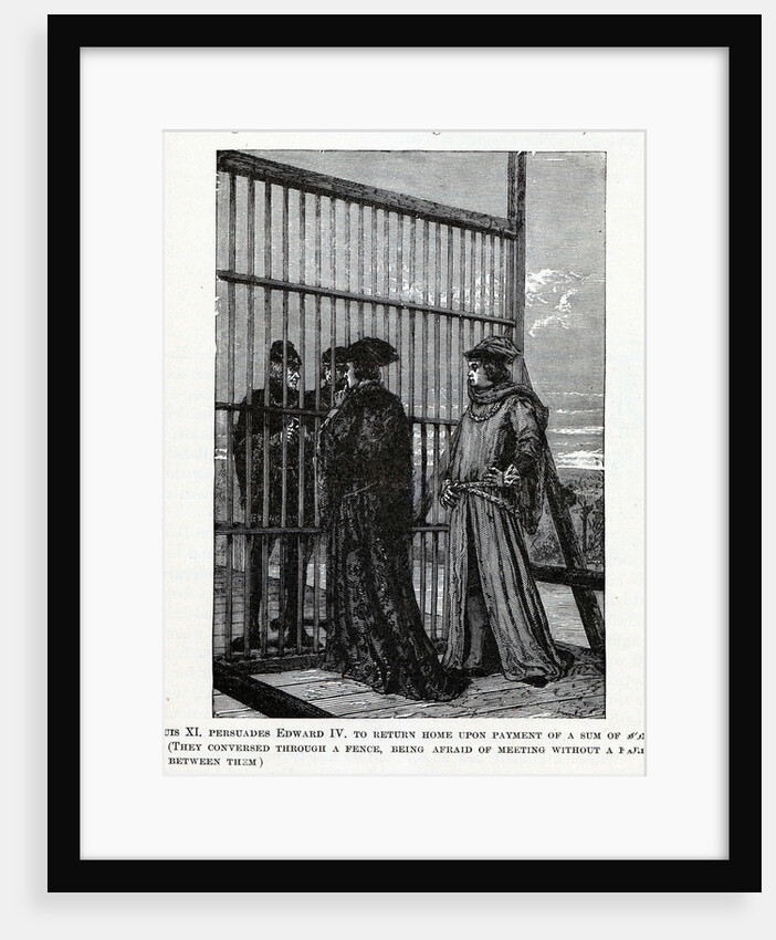 Louis XI persuades Edward IV to return home of a sum of money, 1882 by Anonymous