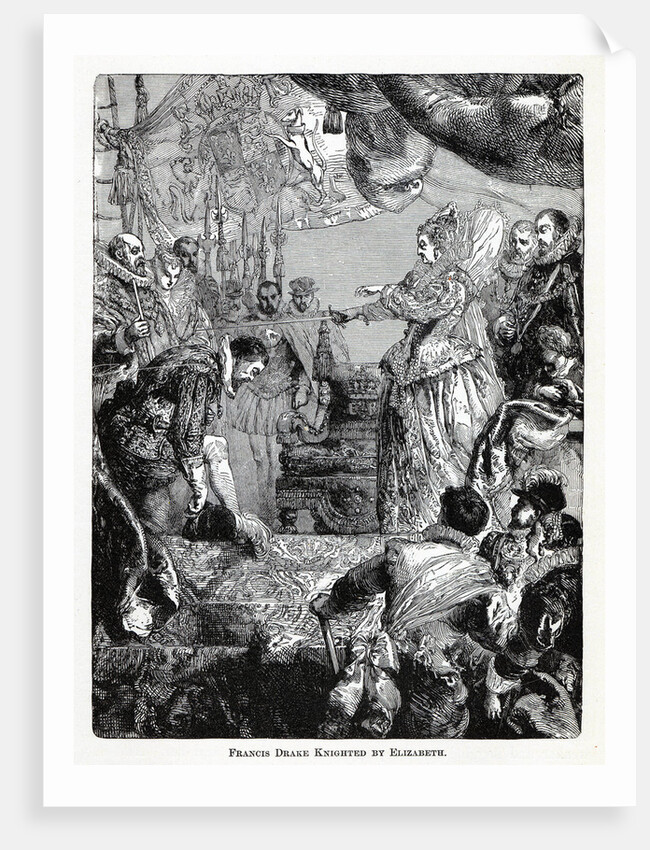 Francis Drake Knighted by Elizabeth, 1882 by Anonymous