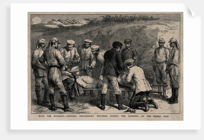 General Mikhail Dragomirov Wounded During the Battle at the Shipka Pass, ca 1878 by Anonymous