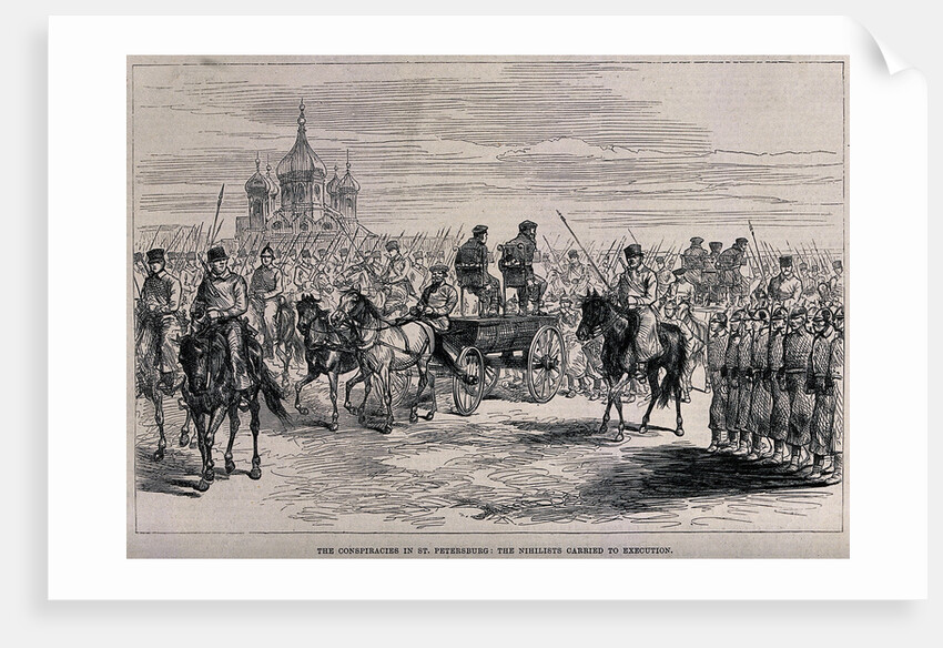 The Nihilists carried to Execution in St. Petersburg, ca 1881 by Anonymous